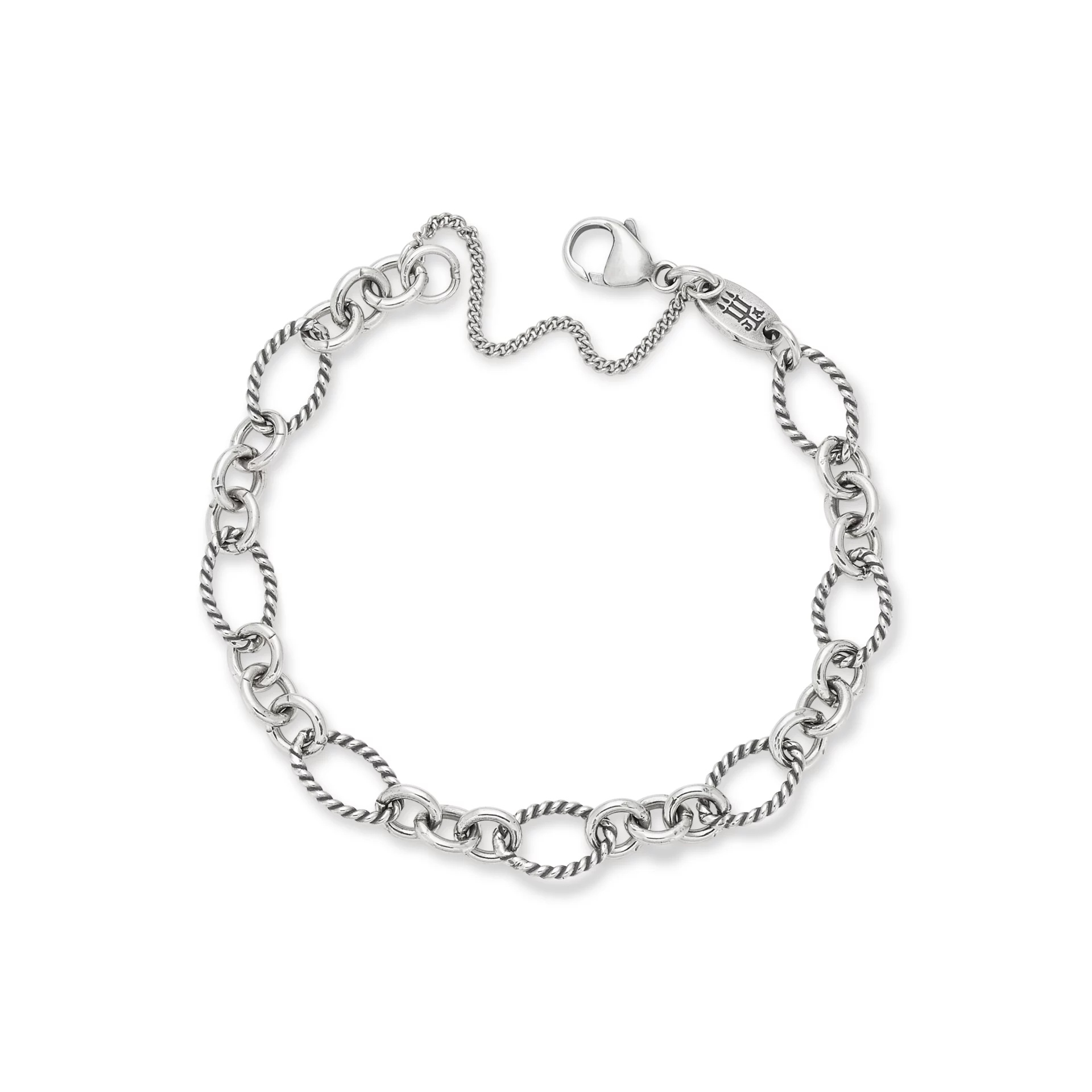 Oval Twist Charm Bracelet