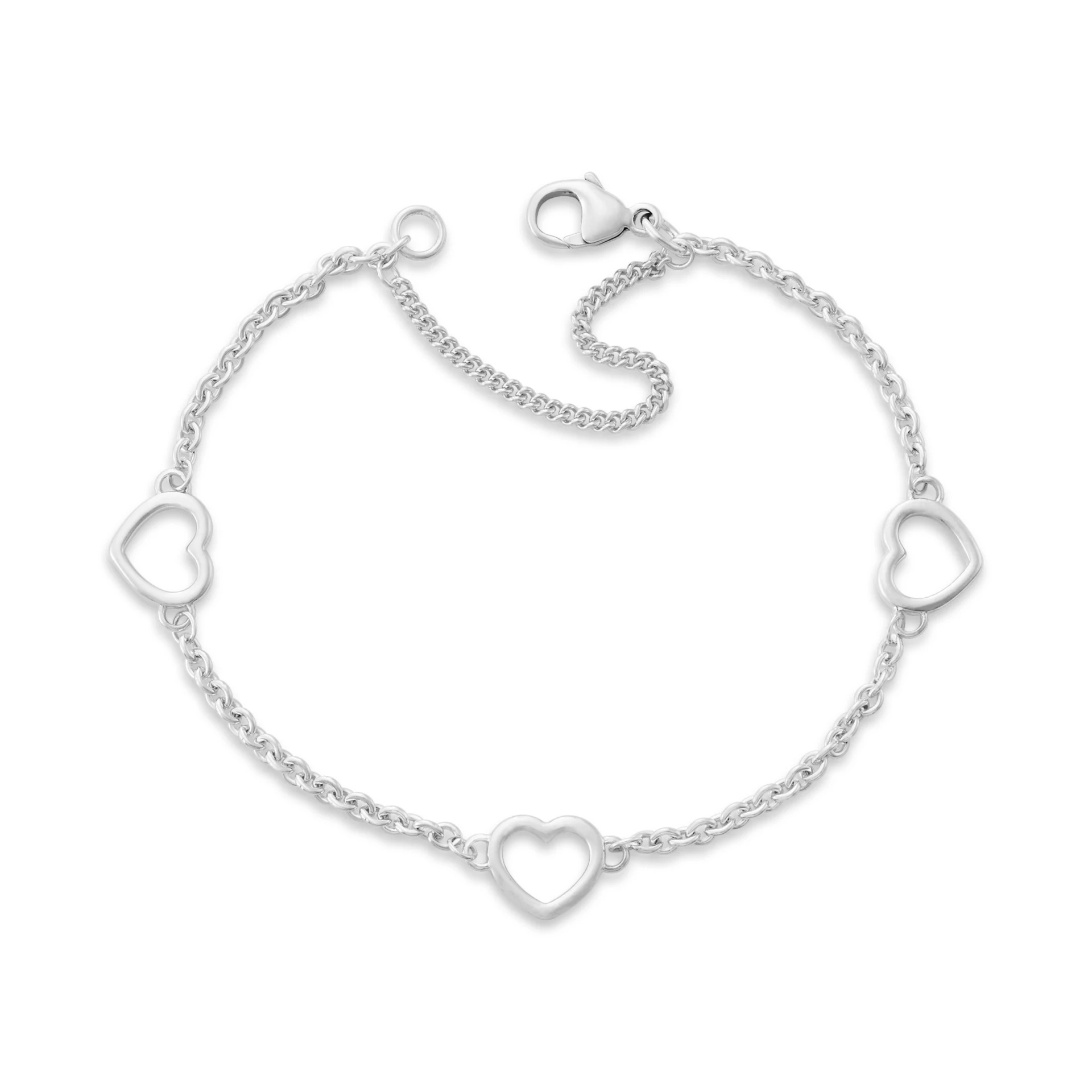 Heart Station Charm Bracelet