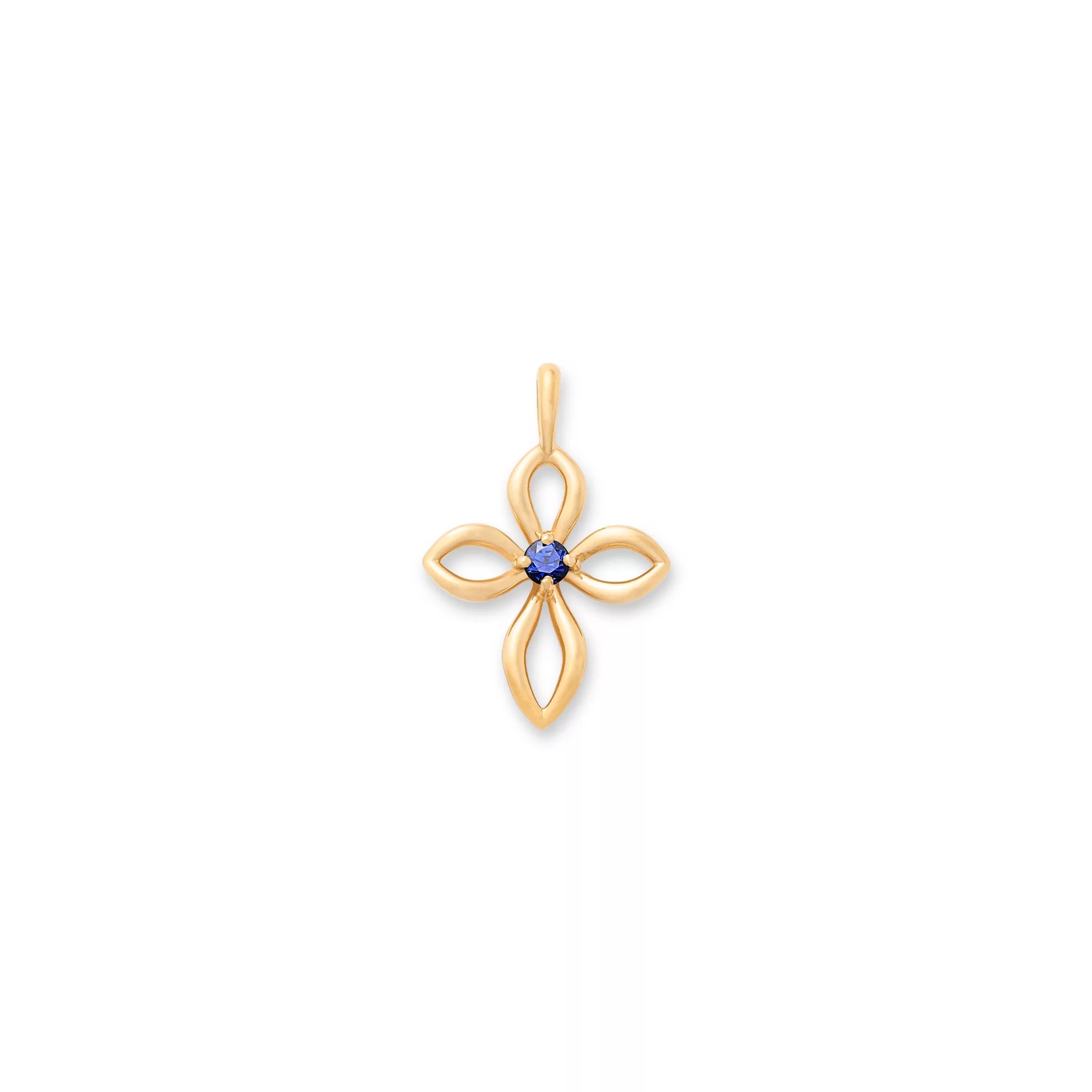 Avery Remembrance Birthstone Cross Pendant