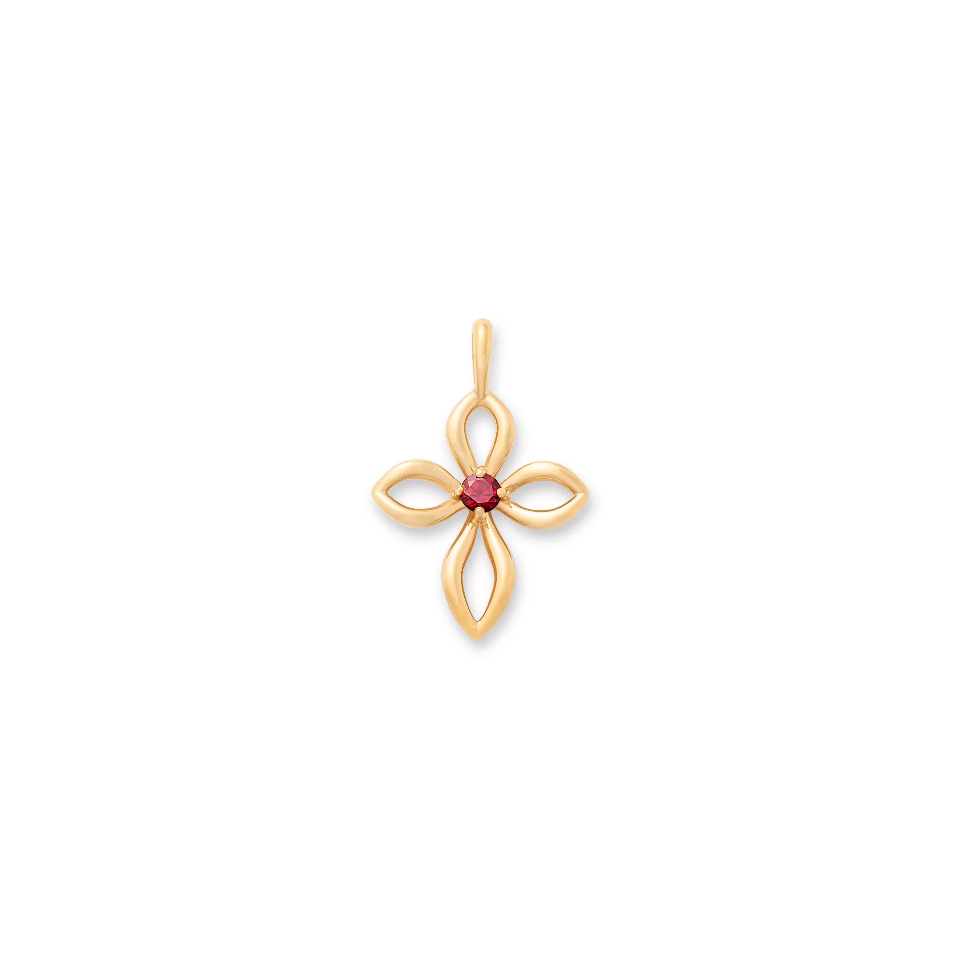 Avery Remembrance Birthstone Cross Pendant
