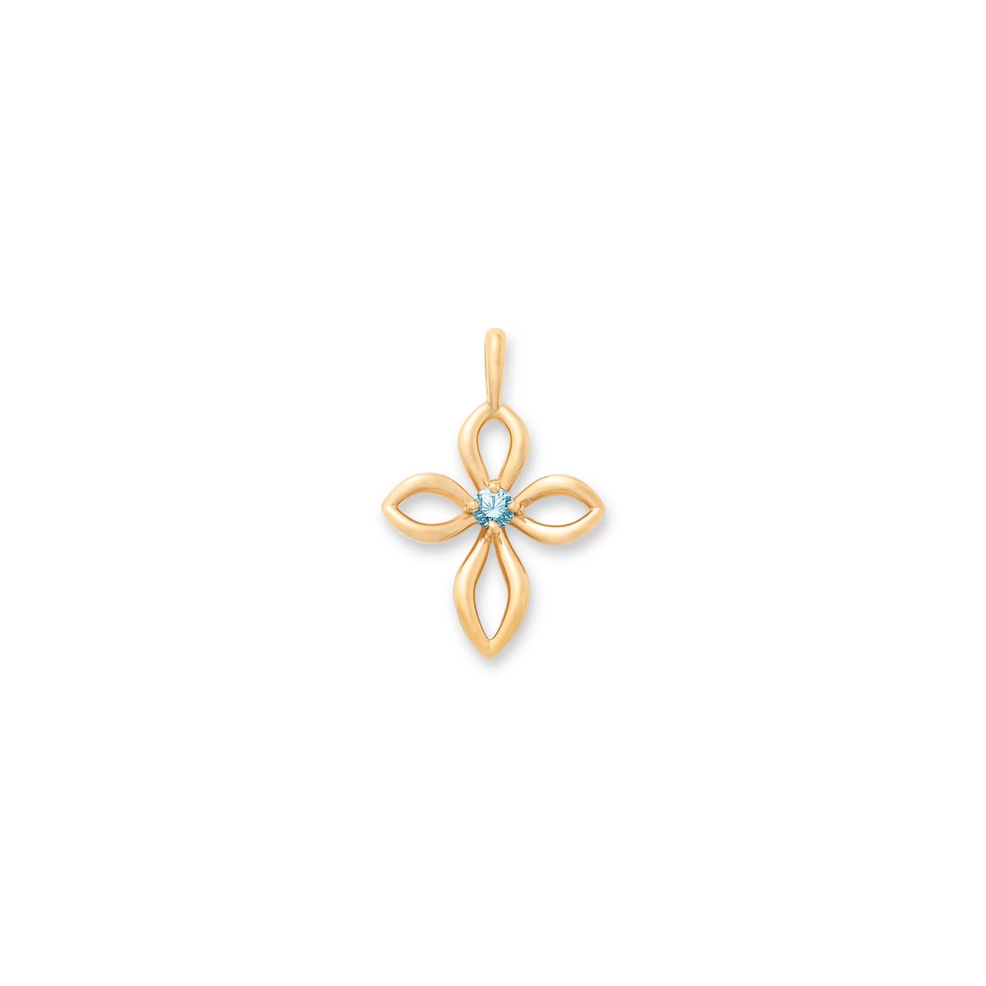Avery Remembrance Birthstone Cross Pendant
