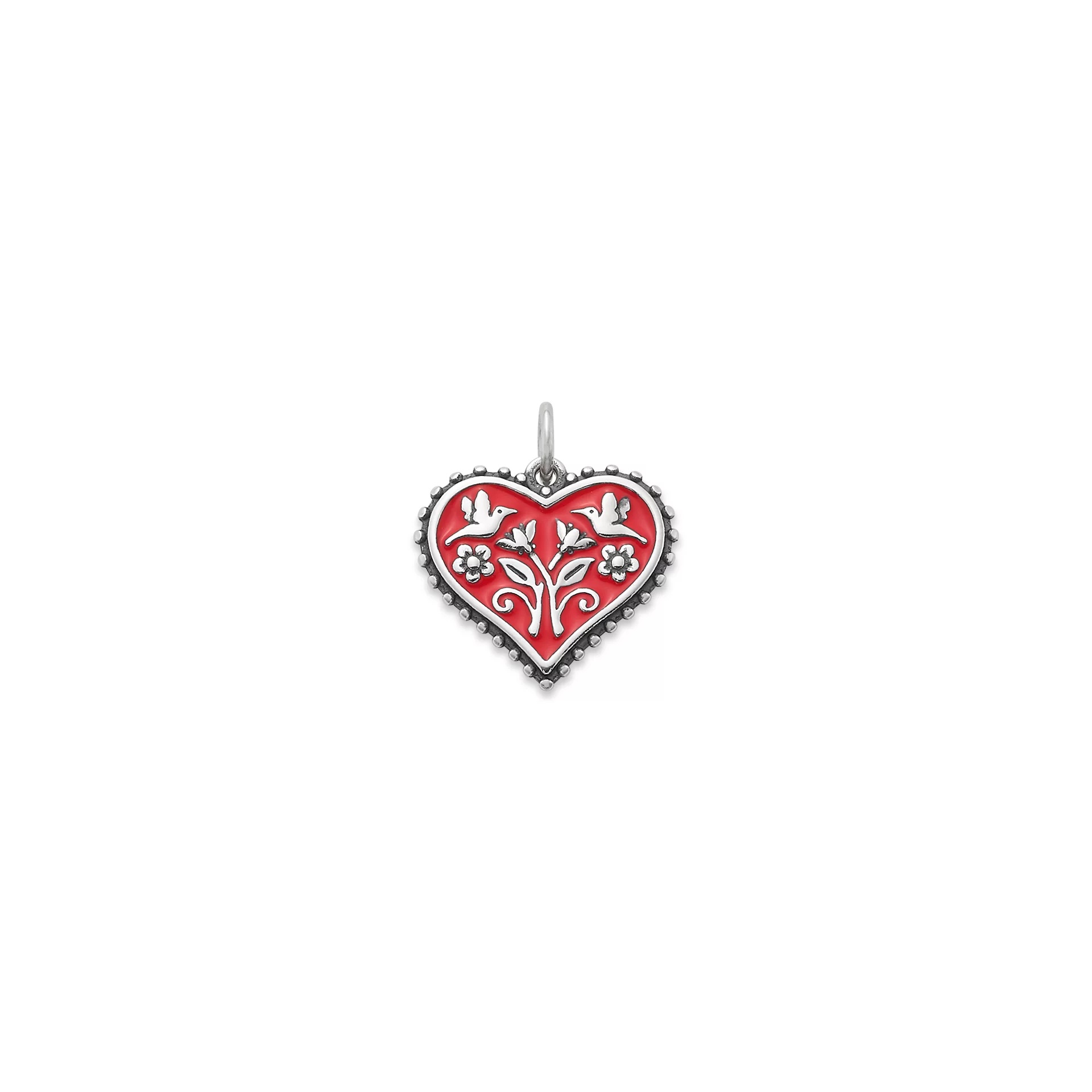 Enamel Hearts in Bloom Charm