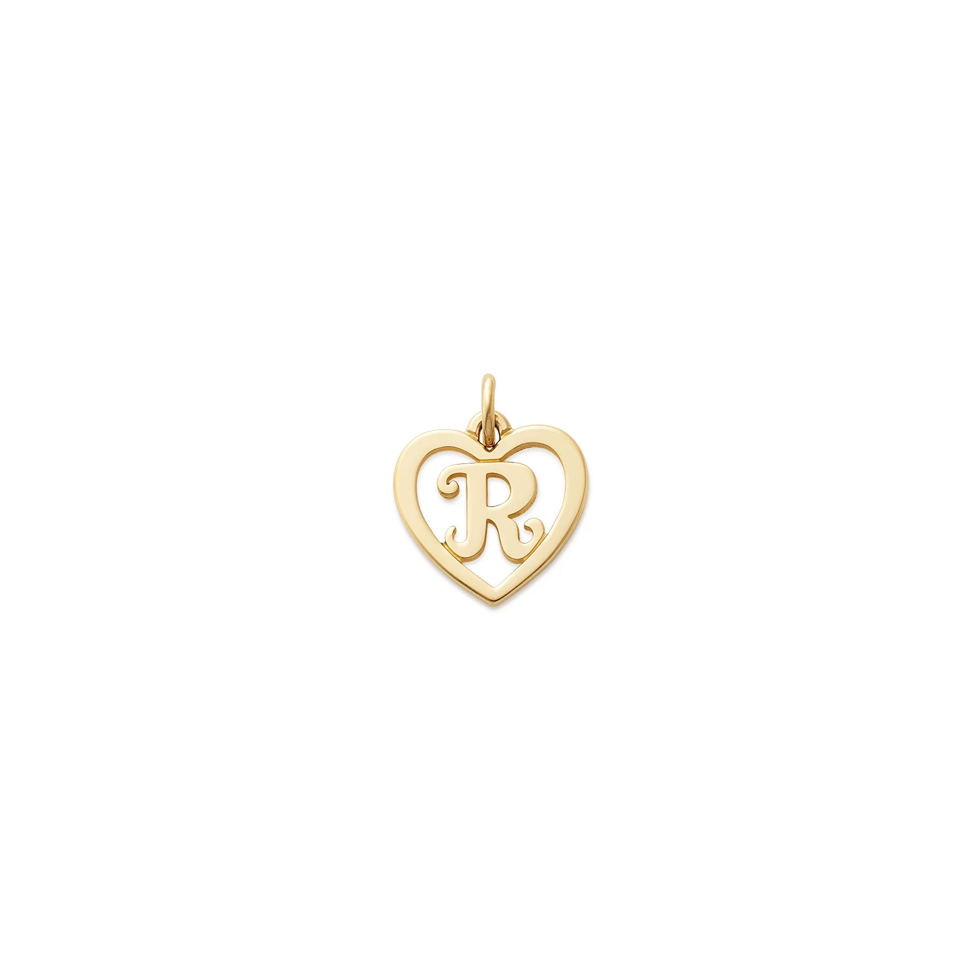 Heart Script Initial Charm