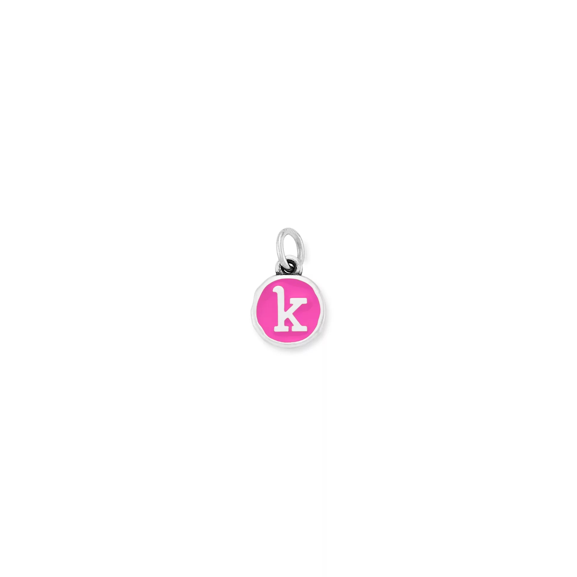 Enamel Initial Disc Charm