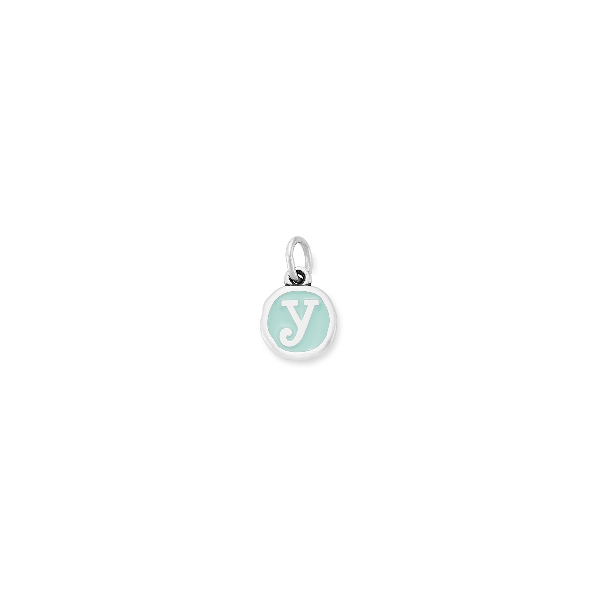 Enamel Initial Disc Charm