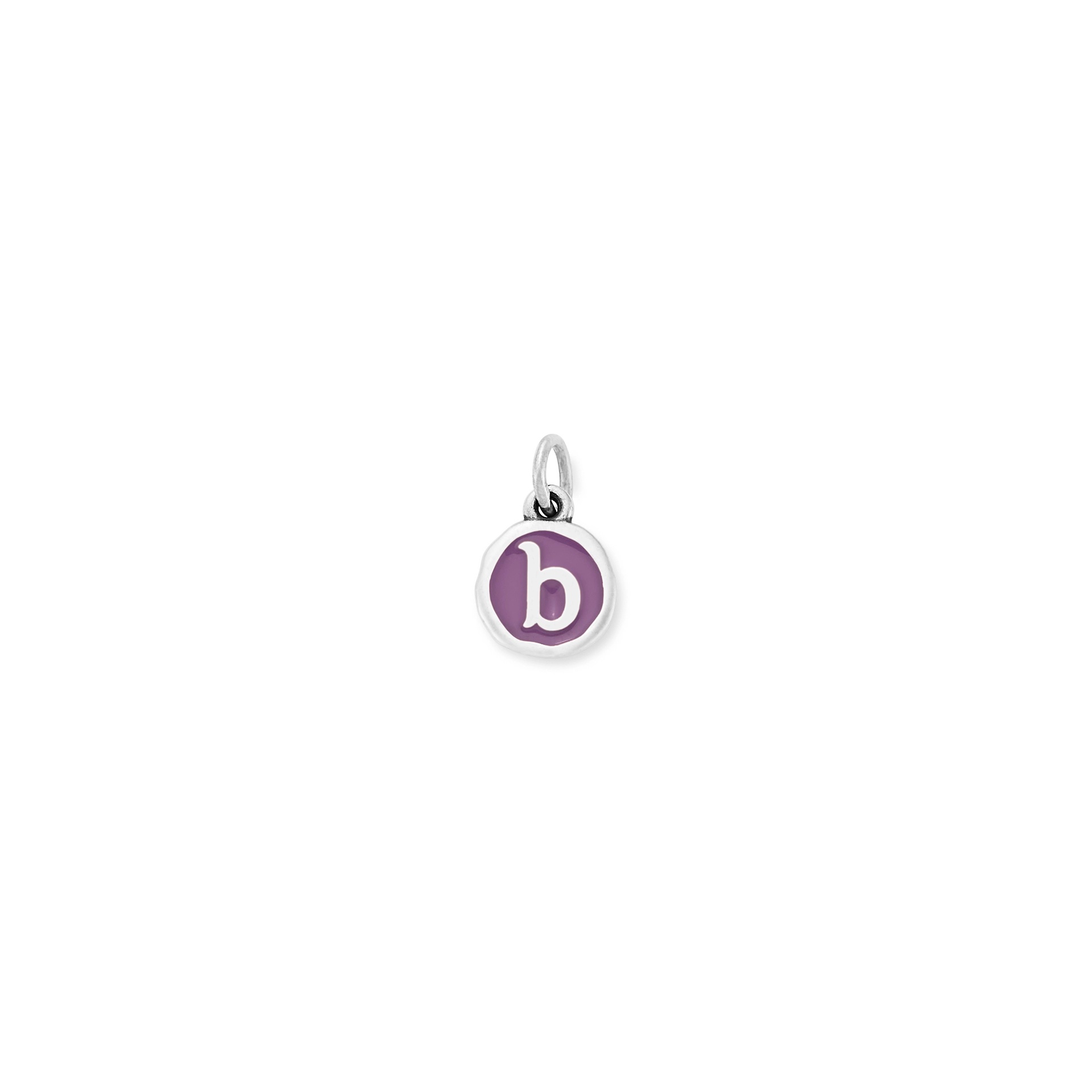 Enamel Initial Disc Charm