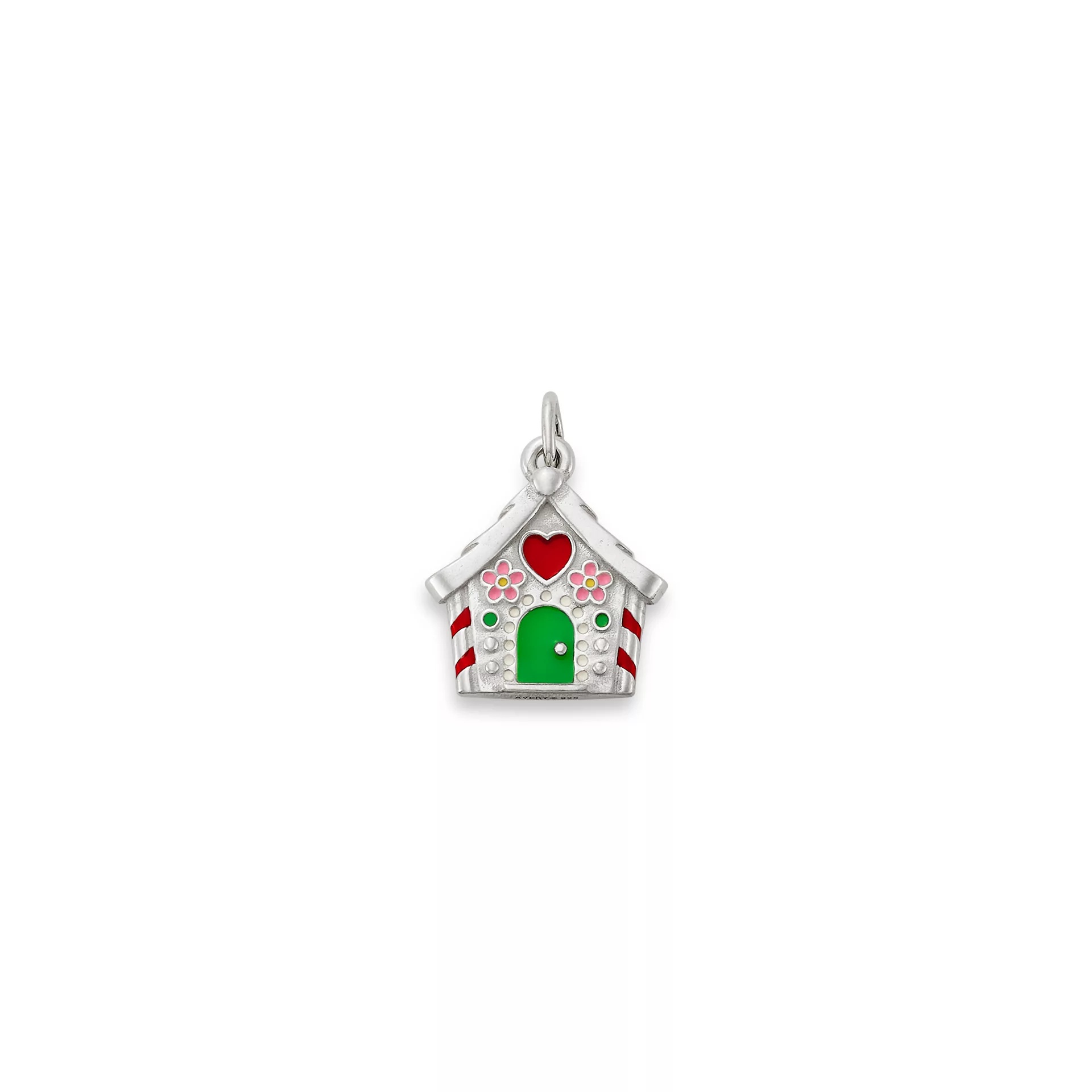 Enamel Gingerbread House Charm
