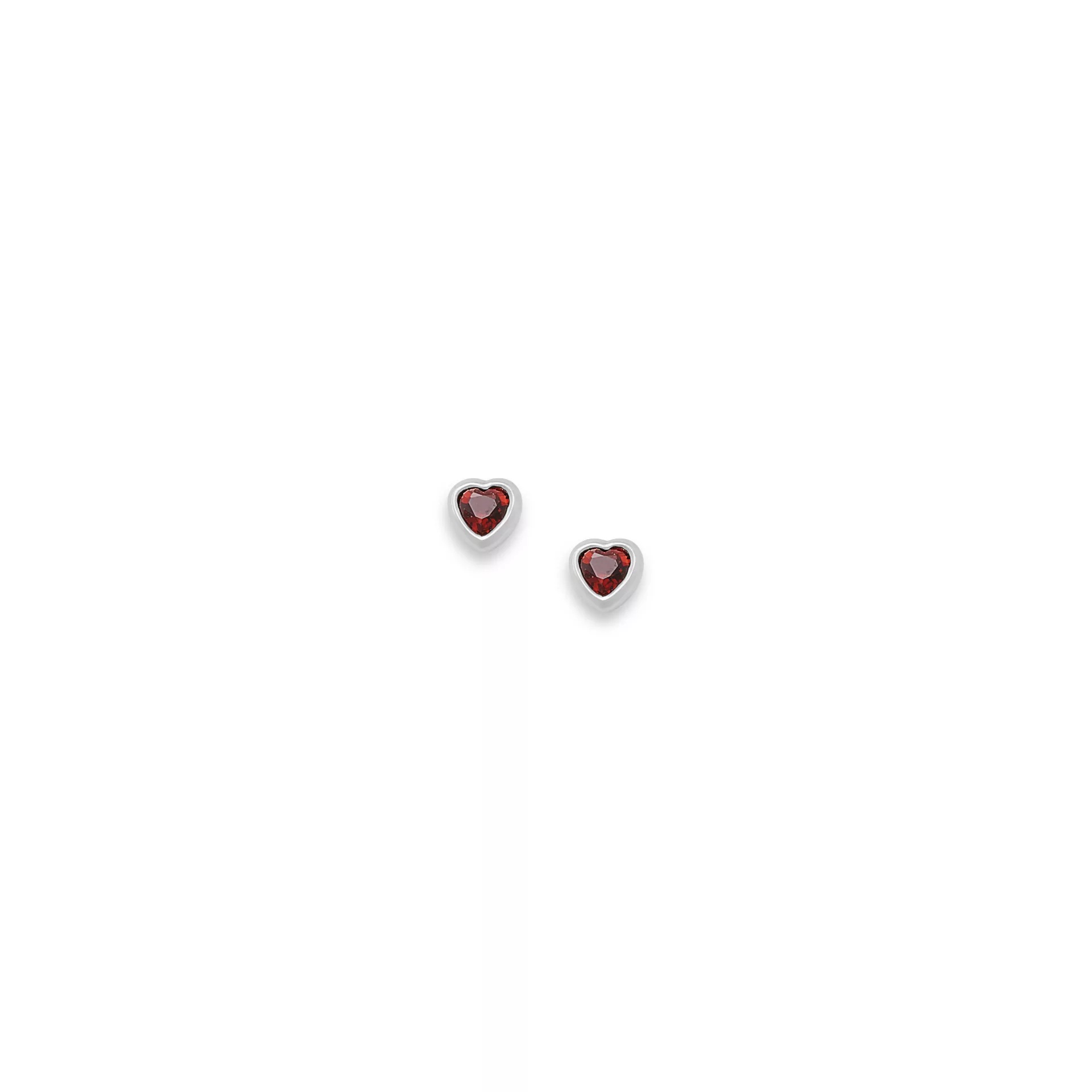 Heart Gemstone Studs