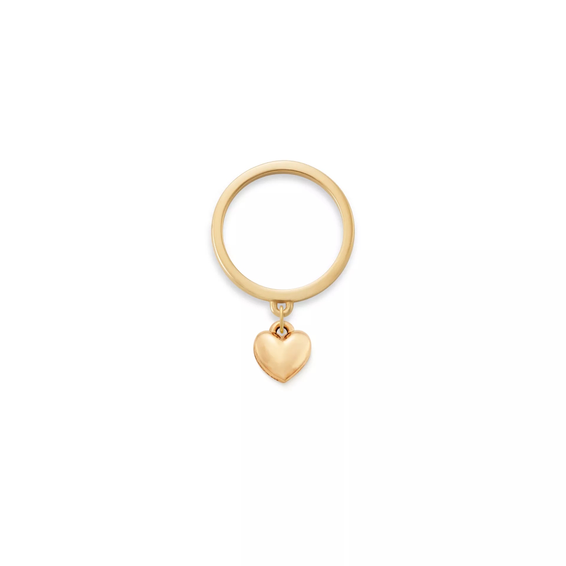Mini Heart Charm Dangle Ring