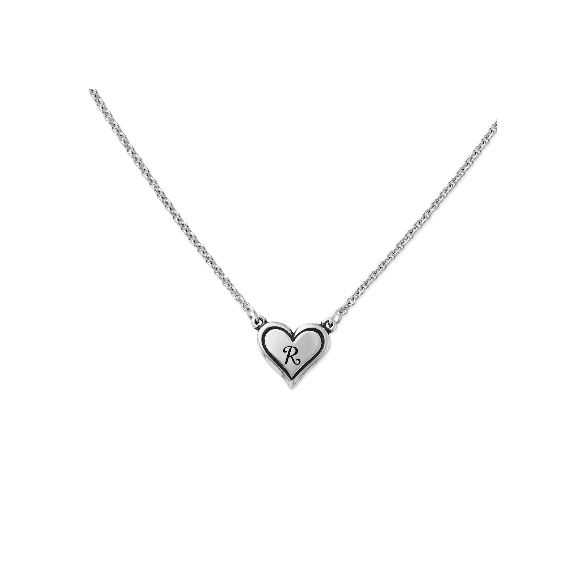 Delicate Heart Initial Necklace