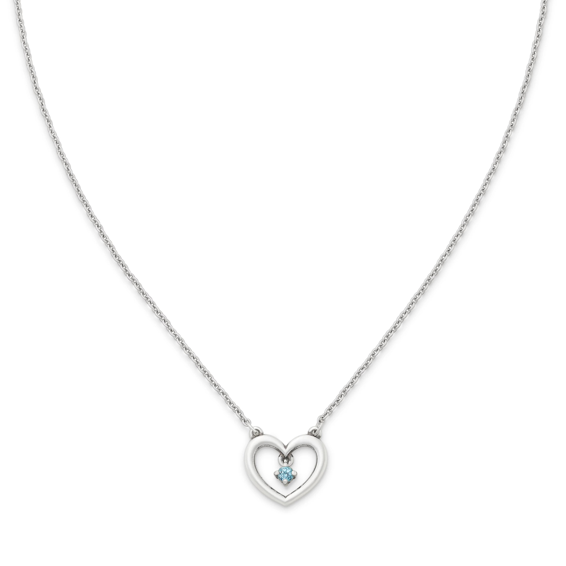 Dancing Gemstone Heart Necklace