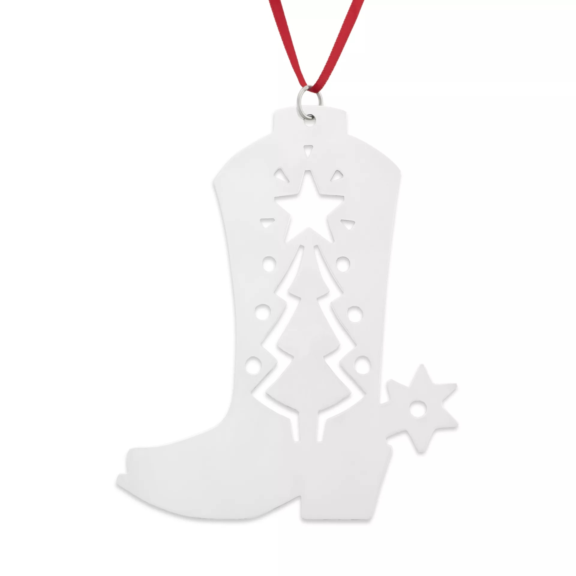 Western Boot Christmas Ornament