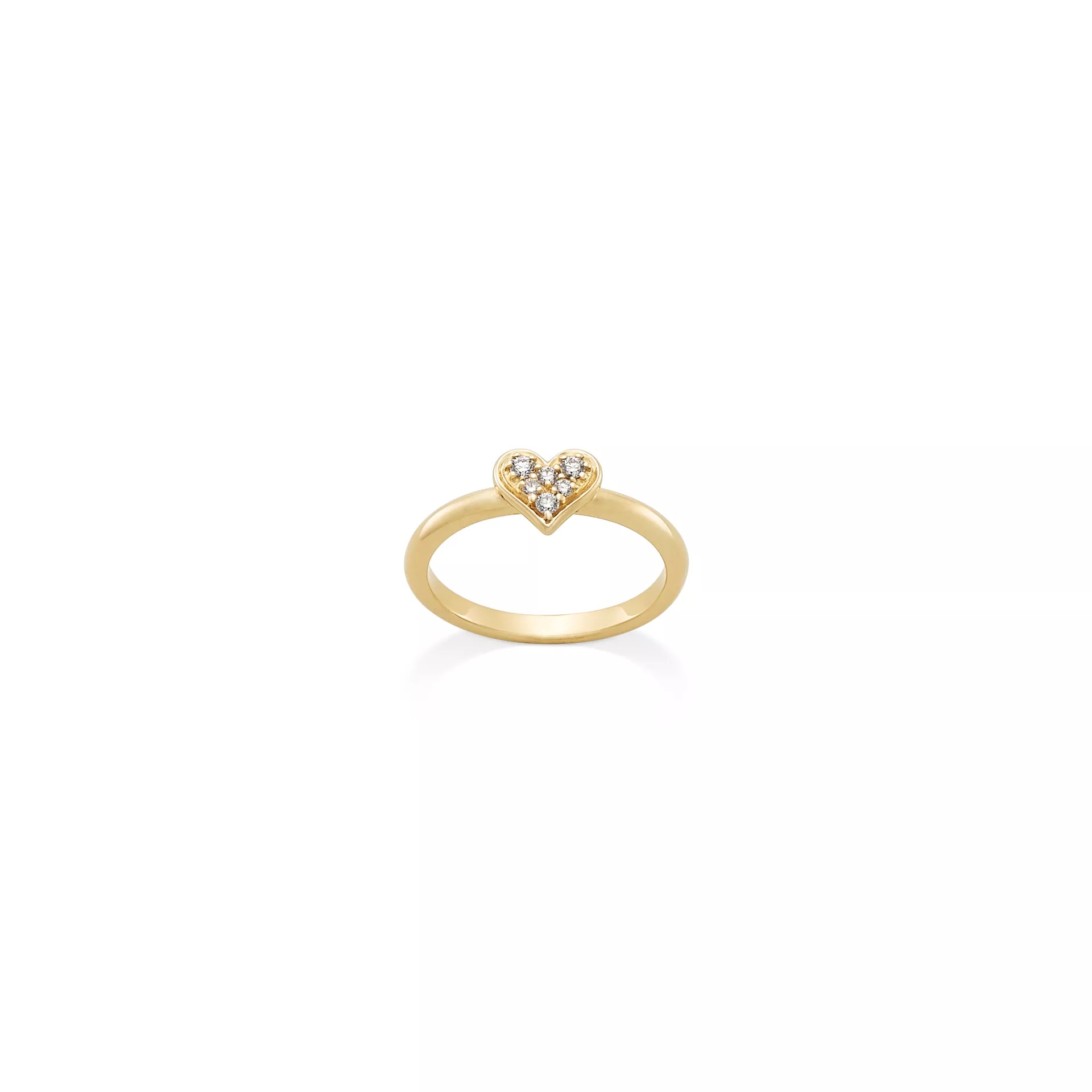 Delicate Pave Diamond Heart Ring